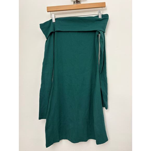 a new day Dresses & Skirts - A New Day Green Off Shoulder Ribbed Dress S NWT